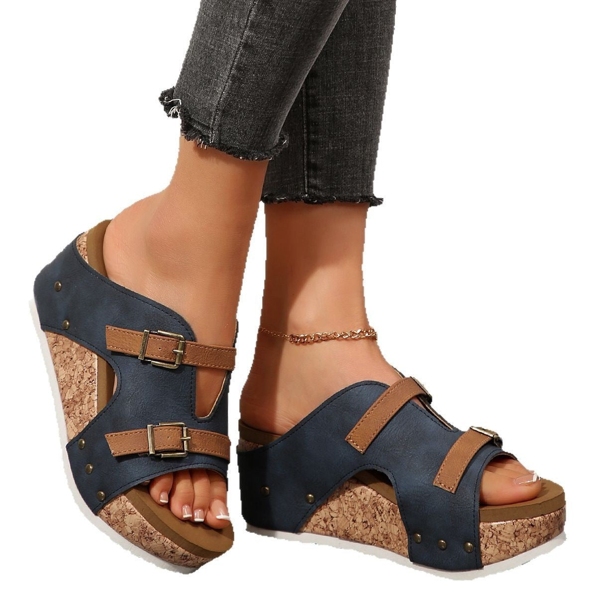 Sandales Ouvertes Glamour – Style Gazeria en Grandes Tailles