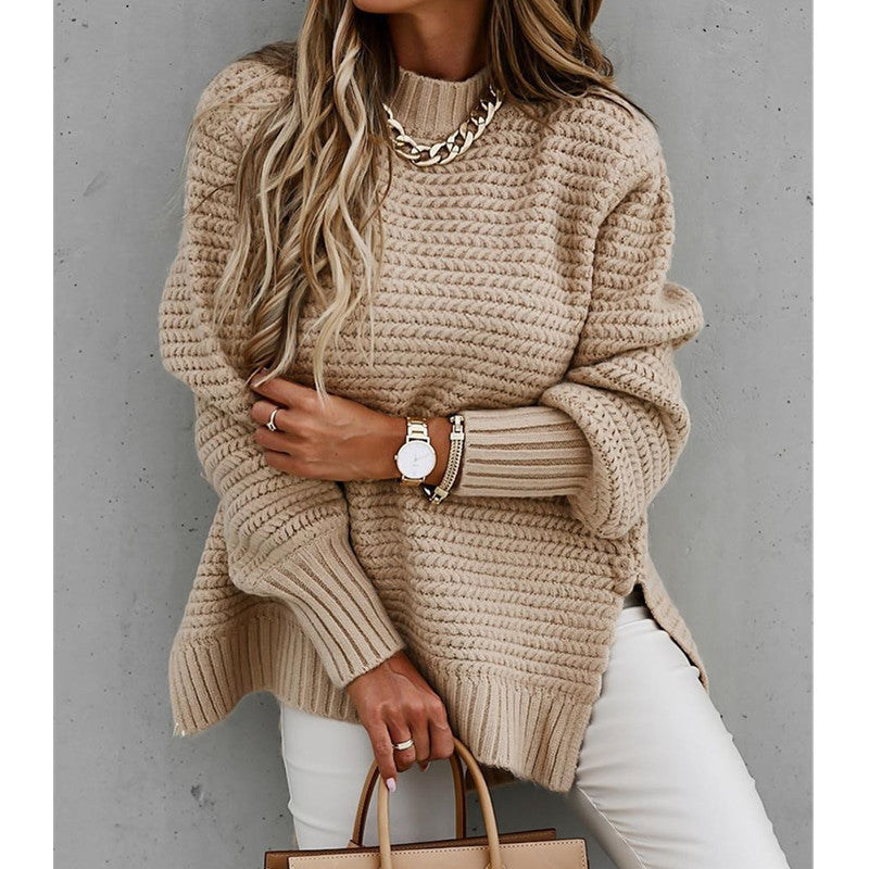 Pull Femme Maille Fendue à Cordon