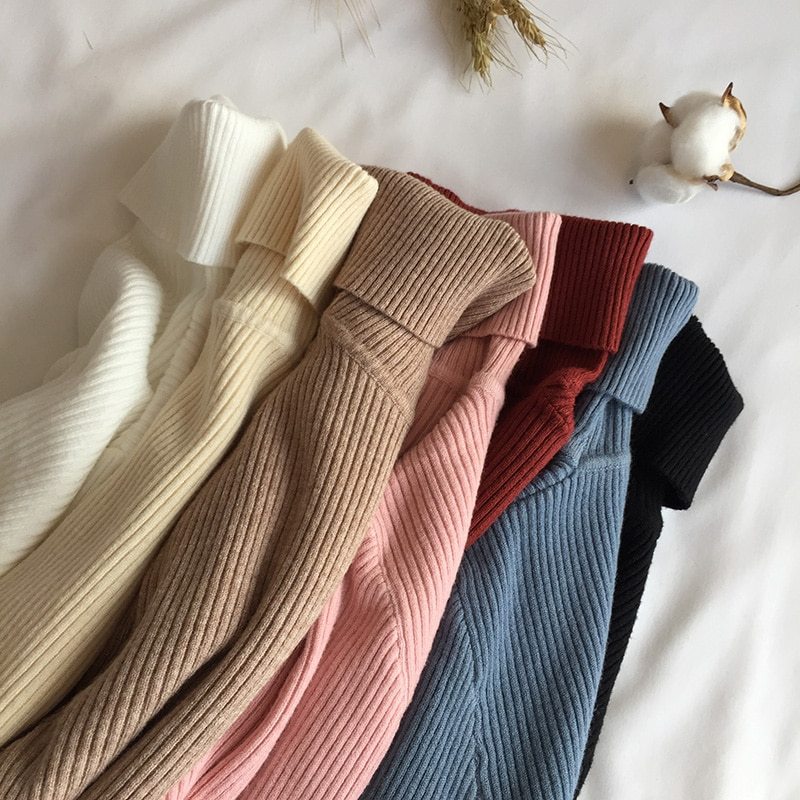 Pull Femme à Col Roulé