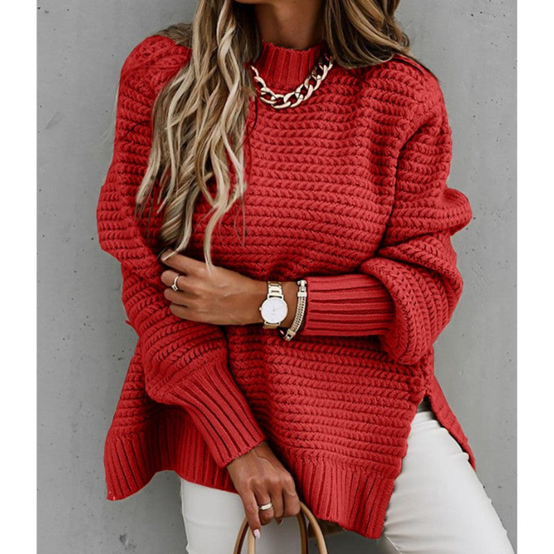 Pull Femme Maille Fendue à Cordon