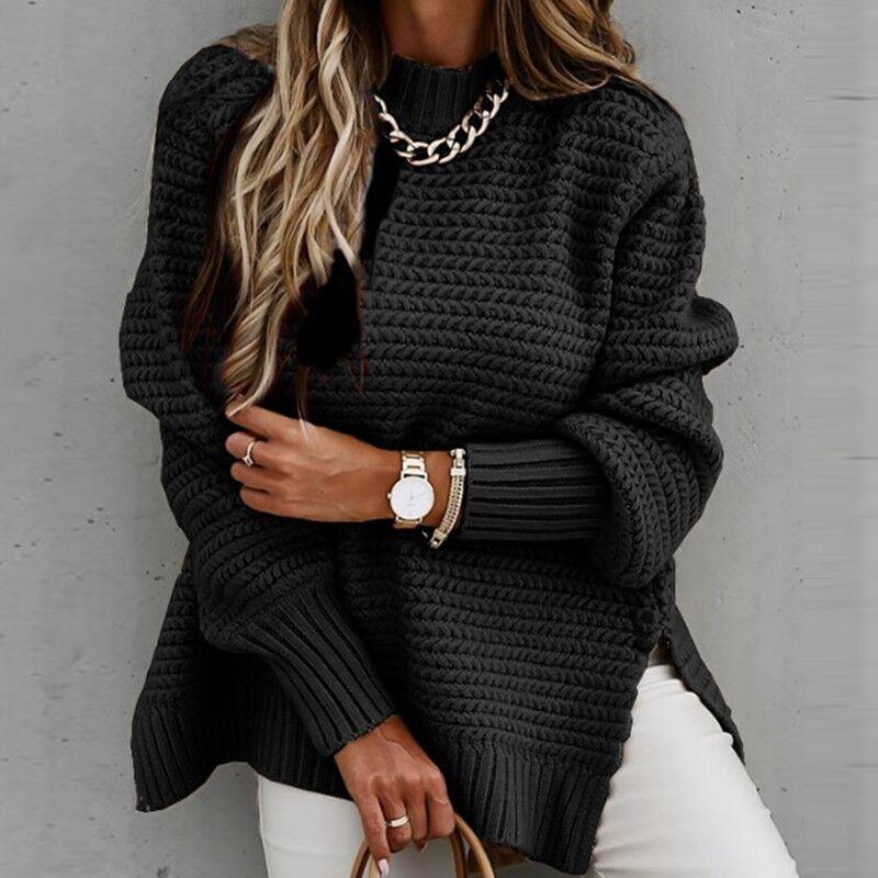 Pull Femme Maille Fendue à Cordon