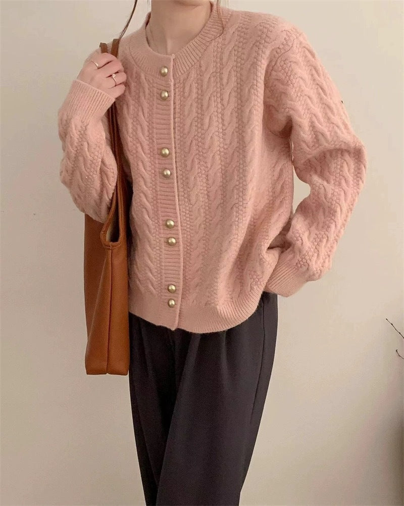 Pull à col rond uni au design tendance