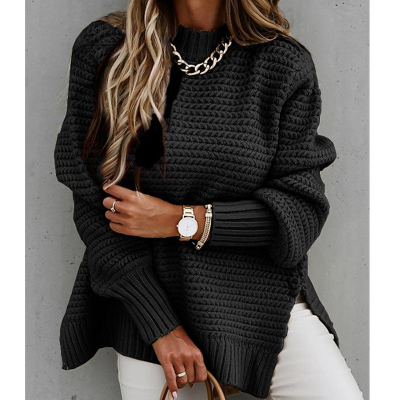 Pull Femme Maille Fendue à Cordon