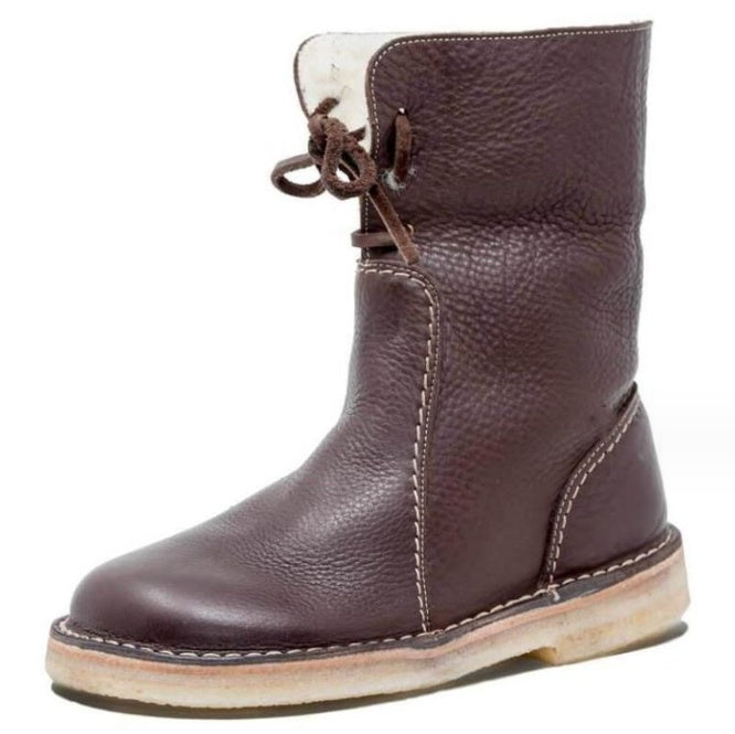 Bottes Martin femme à semelle plate.
