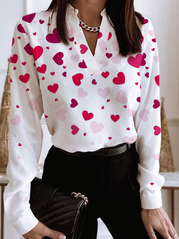 Chemise Femme Décontractée et Col V