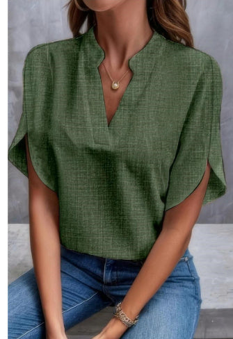 Blouse V-Col Légère – Élégance au Quotidien