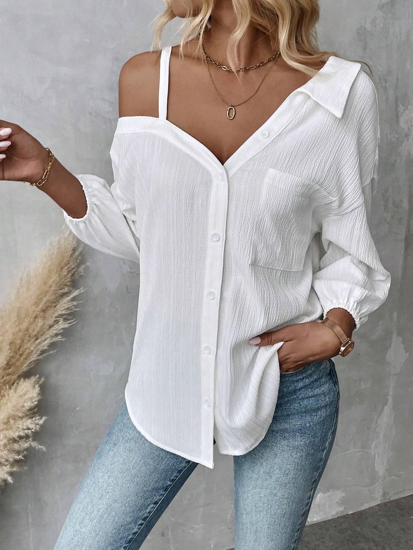 Blouse Asymétrique Casual – GAZERIA