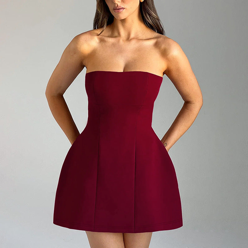 Robe Tube Dos Nu Slim pour l'Été