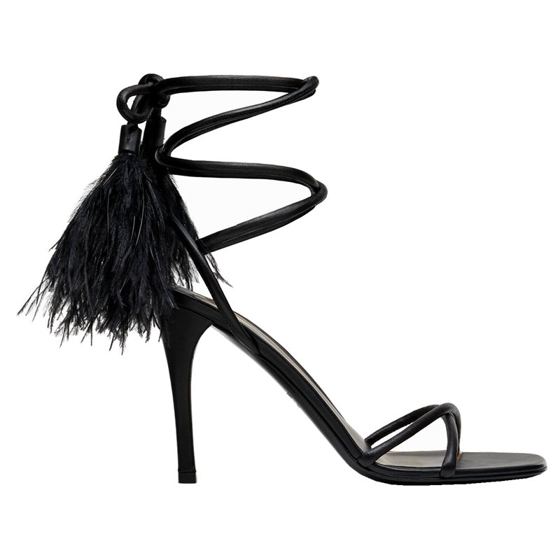 Sandales Romaines à Lacets avec Plumes – GAZERIA