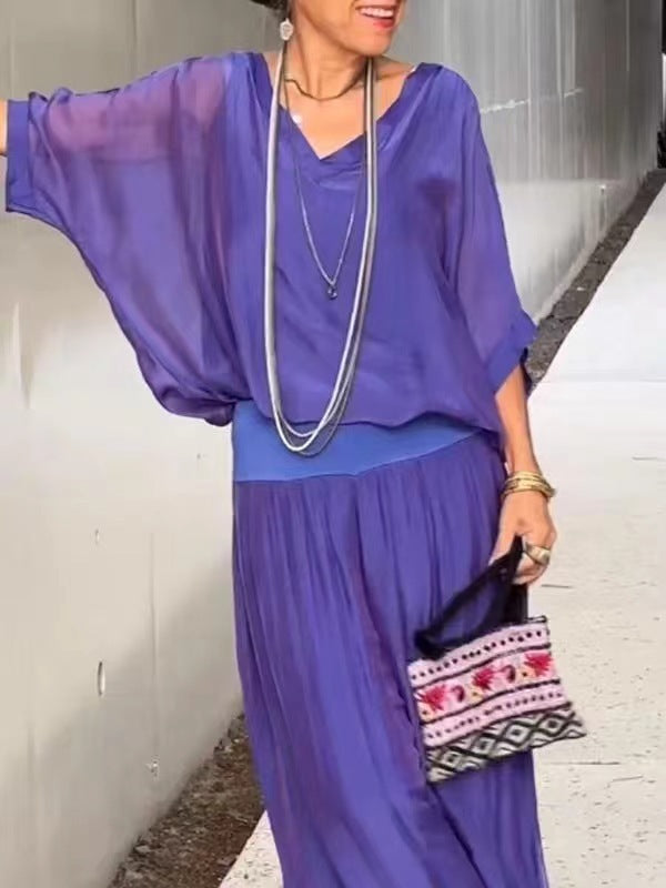 Ensemble en Chiffon Uni – Vente Chaude sur Gazeria