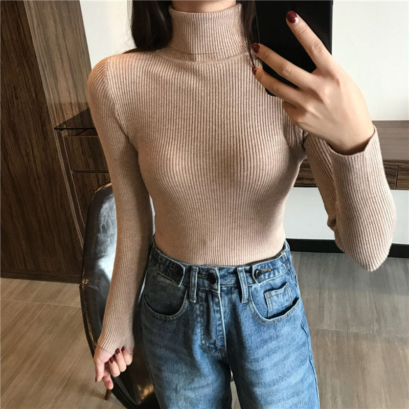 Pull Femme à Col Roulé
