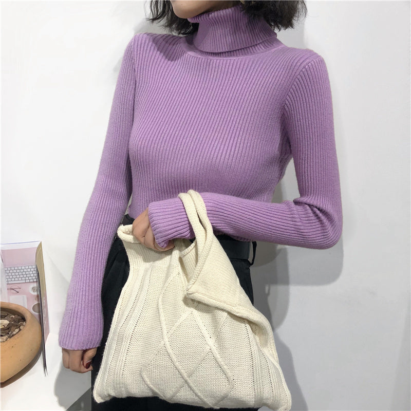Pull Femme à Col Roulé