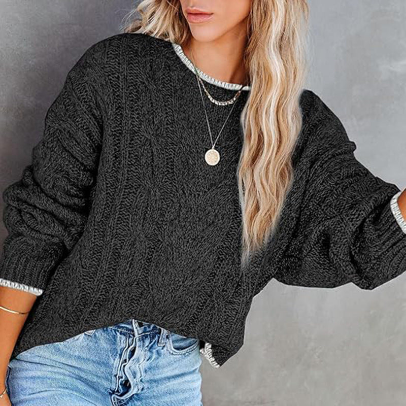 Top Femme Élégant à Col Rond – Multicolore