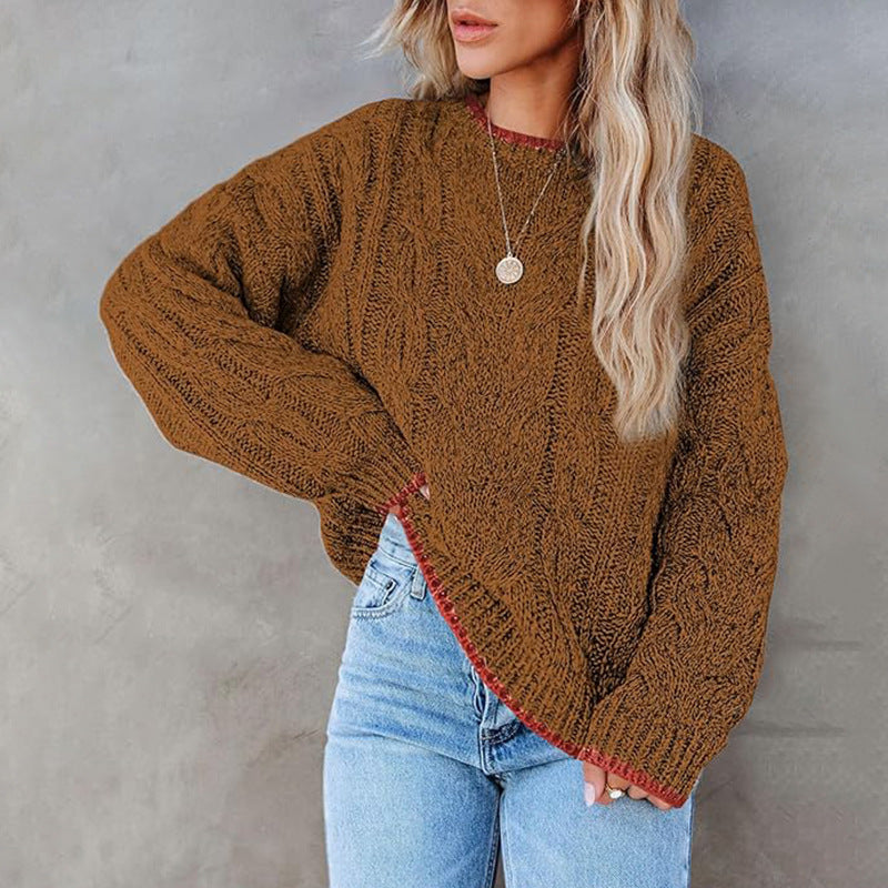 Top Femme Élégant à Col Rond – Multicolore