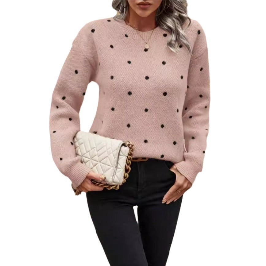 Pull Jacquard Élégance à Pois