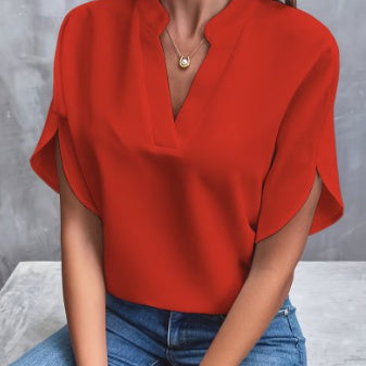 Blouse V-Col Légère – Élégance au Quotidien