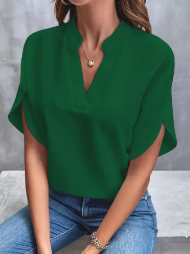 Blouse V-Col Légère – Élégance au Quotidien