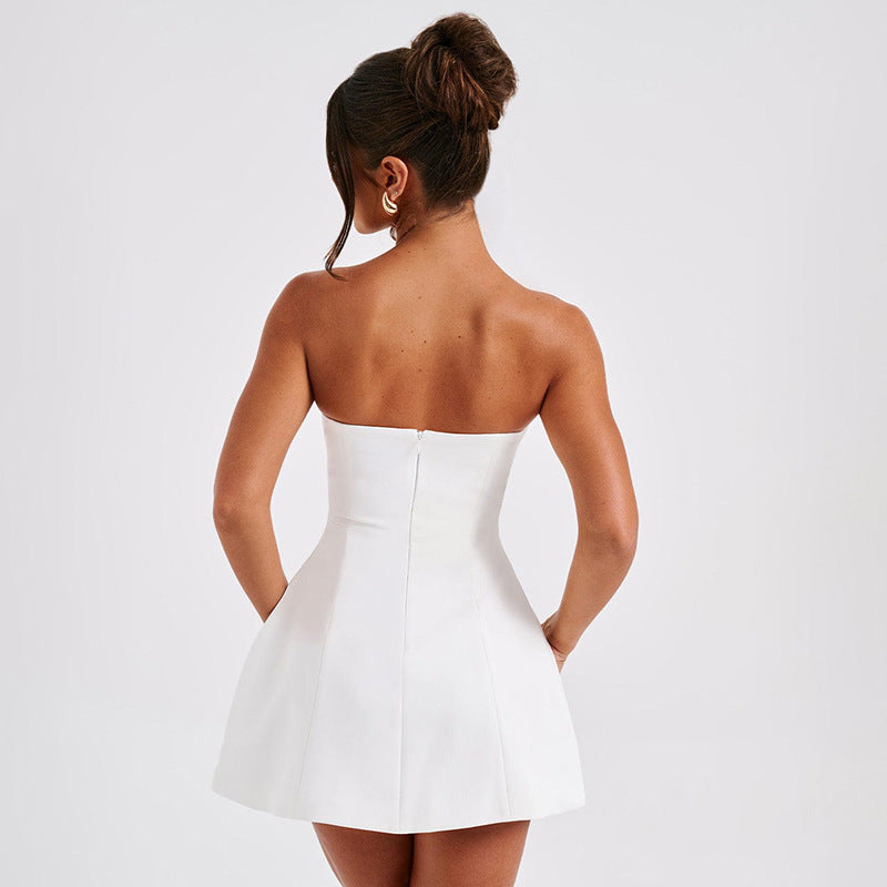 Robe Tube Dos Nu Slim pour l'Été