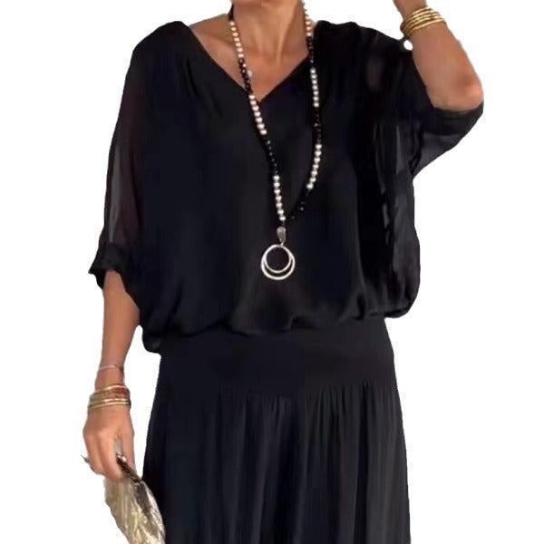 Ensemble en Chiffon Uni – Vente Chaude sur Gazeria