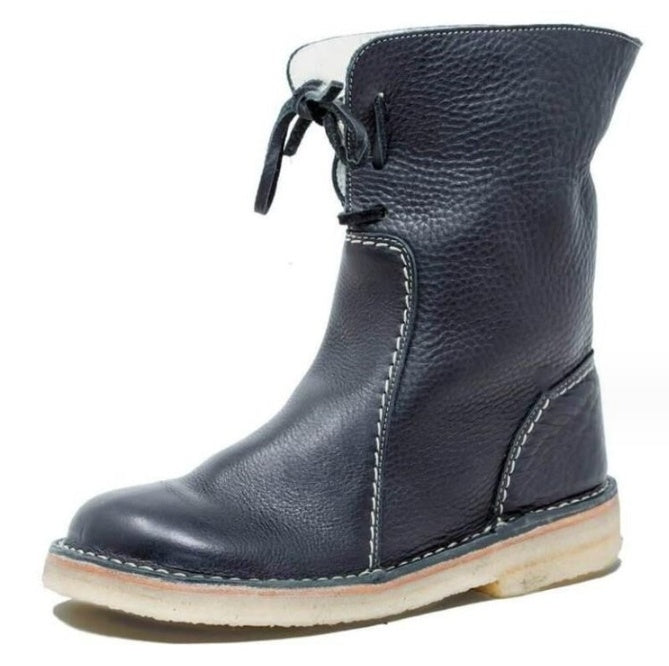 Bottes Martin femme à semelle plate.