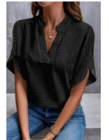 Blouse V-Col Légère – Élégance au Quotidien