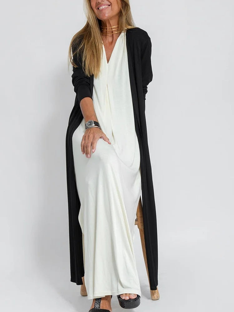 Manteau Trench Long à Manches Longues – GAZERIA
