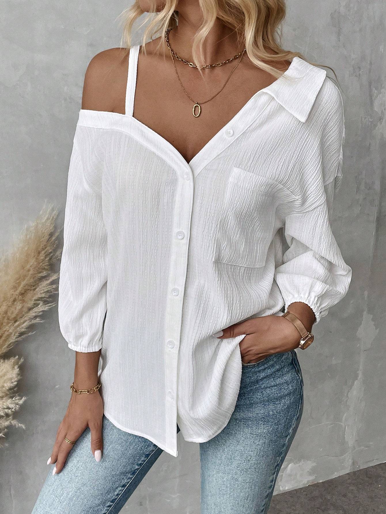 Blouse Asymétrique Casual – GAZERIA