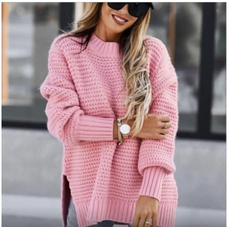 Pull Femme Maille Fendue à Cordon