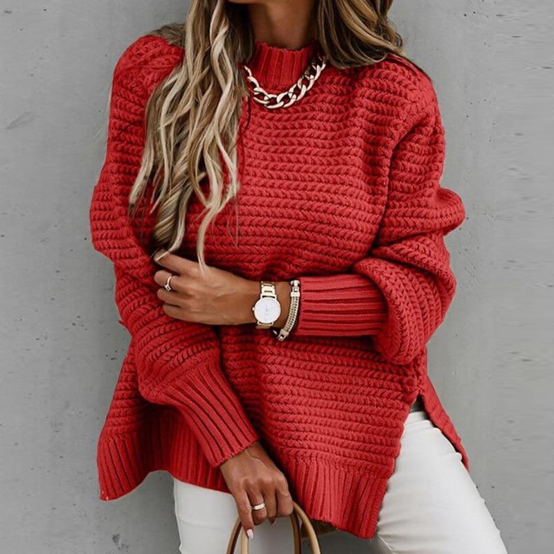 Pull Femme Maille Fendue à Cordon