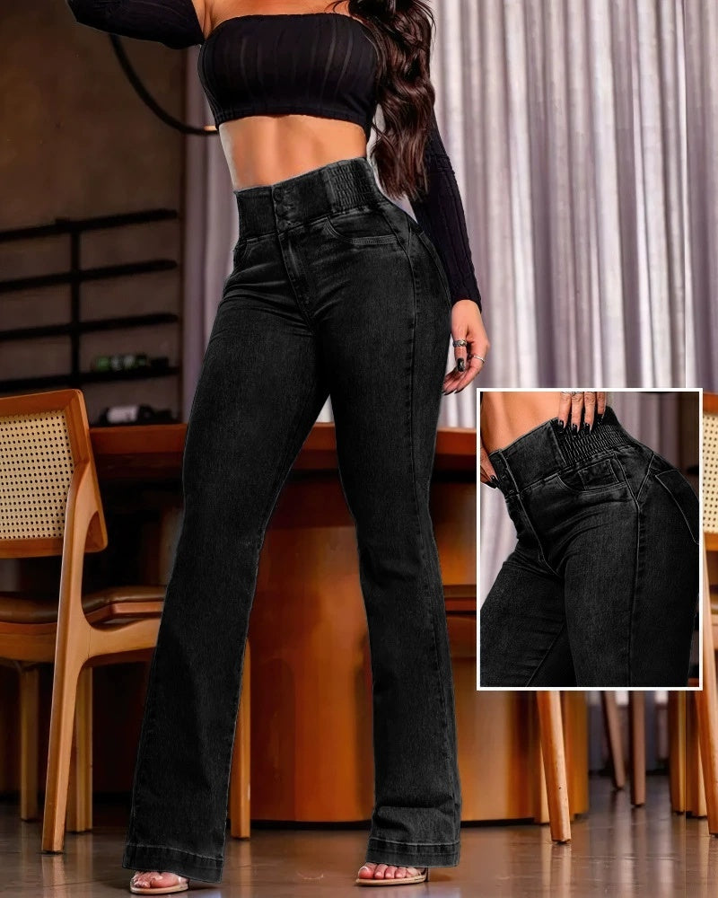 Sexy Pantalon Slim Haute Taille Femme