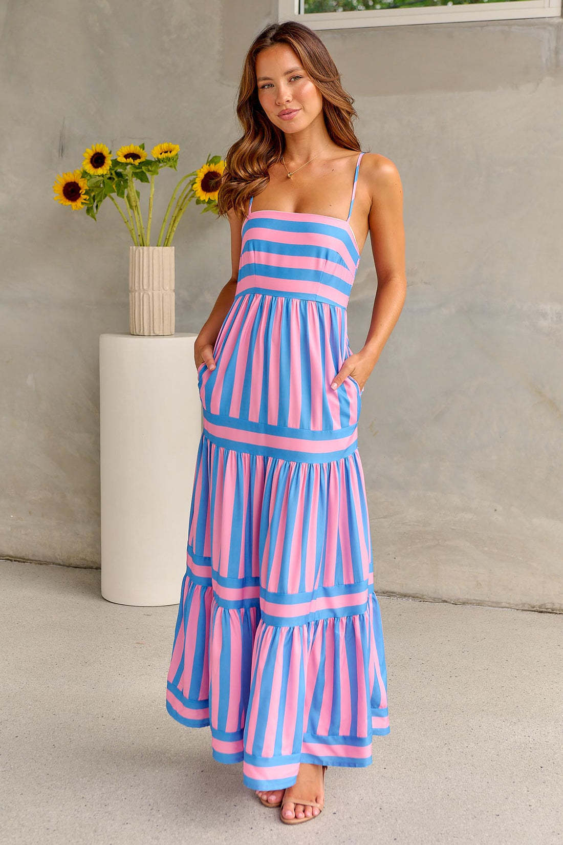 Robe Longue d'Été à Rayures