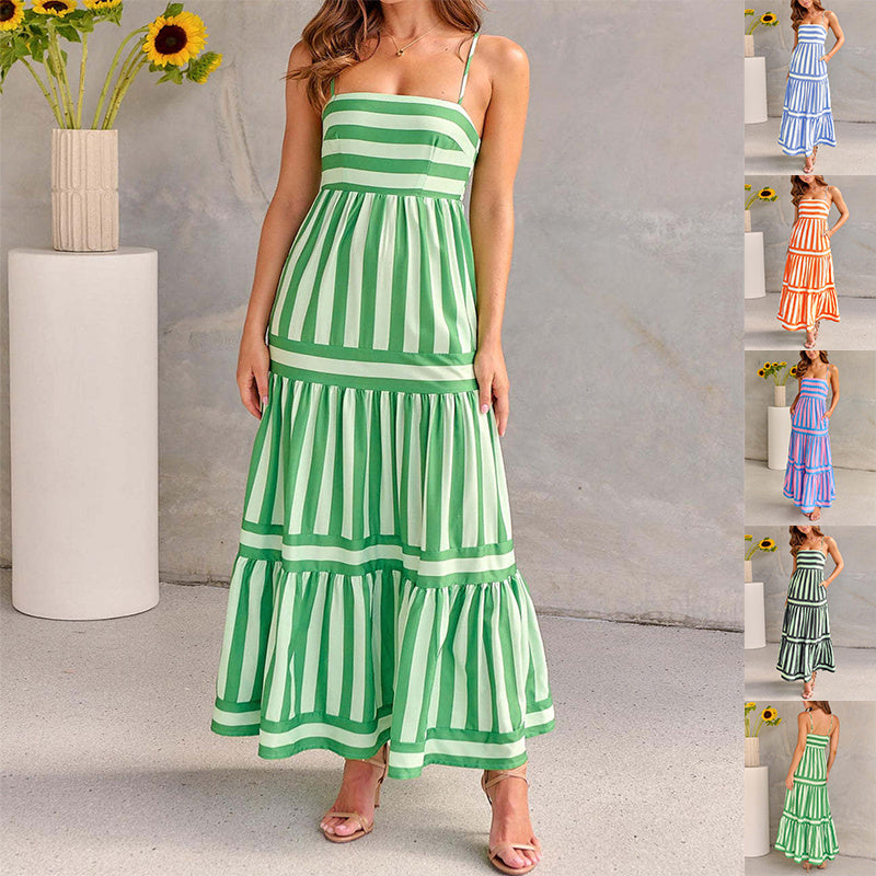 Robe Longue d'Été à Rayures