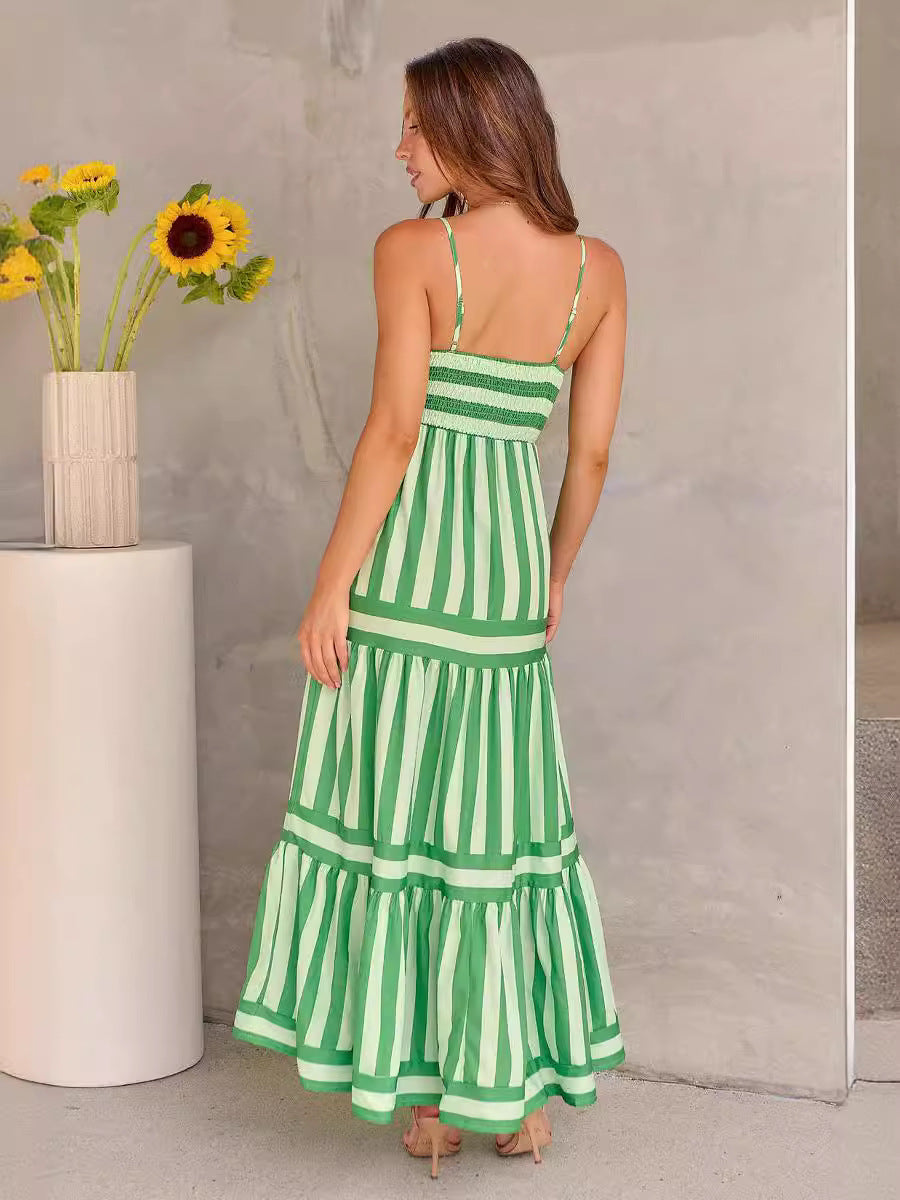 Robe Longue d'Été à Rayures