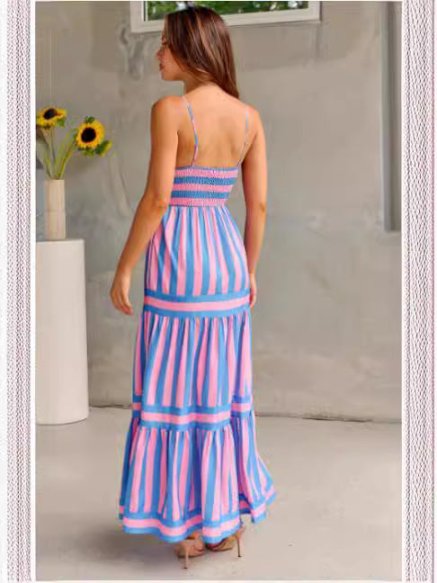Robe Longue d'Été à Rayures